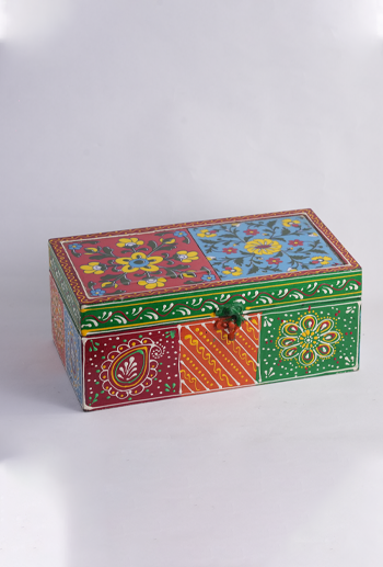 Hand-Painted Wooden Box